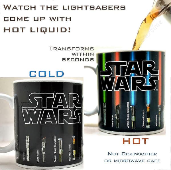 USA Star Wars Mugg, Lightsaber Visas När Den Värms Upp (35 cl)(FQ)