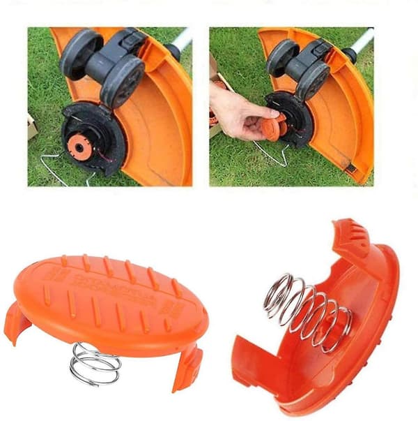 6 stk. spoleafdækningstrimmer, Black Decker hjulkompatible udskiftningsspolehætter med fjederreservedele til{F3}