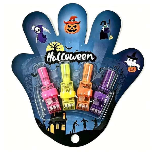 LED-fingerlys med skogsdyr, festgaver til barn, Halloween jul A Four random packs