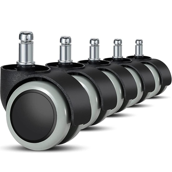 5-pack kontorsstolsrullar 11 mm / 22 mm ersättning hårt golv för gamingstolar, svängstolar, pr