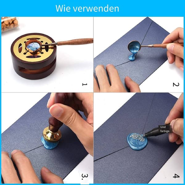 Seglvoks, Seglvoksperler med Seglvokstempel, Seglvoksvarmer - Perfet