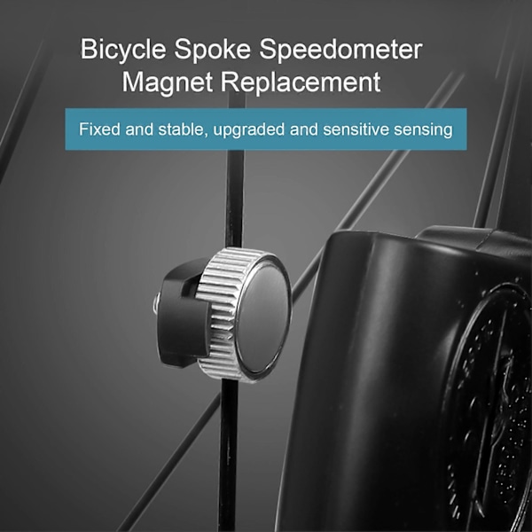 Speedometer Eger Magnet Ultralet Holdbar Høj Styrke Nem Installation Multipurpose Cykel Eger Speedometer Magnet Udskiftning [db] Silver Black