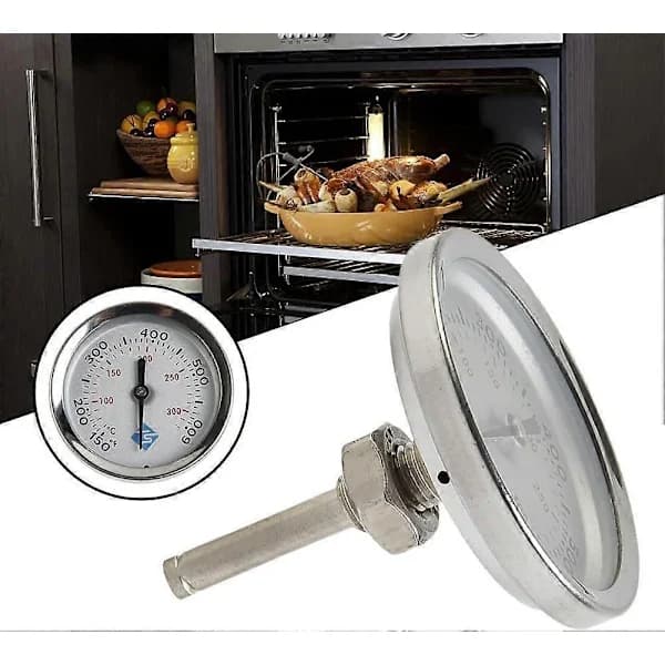 Erstatningstermometer til Weber kulgrill, rustfrit stål, nøjagtig temperaturovervågning, sølv