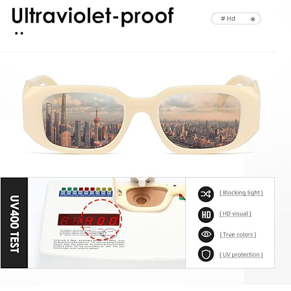 Rektangulære trendy solbriller