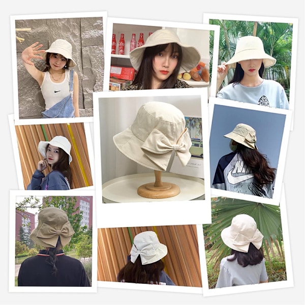 Boater hat dame stor skygge hat tidligt forår fiskerhat all-match Hepburn solhat, sort