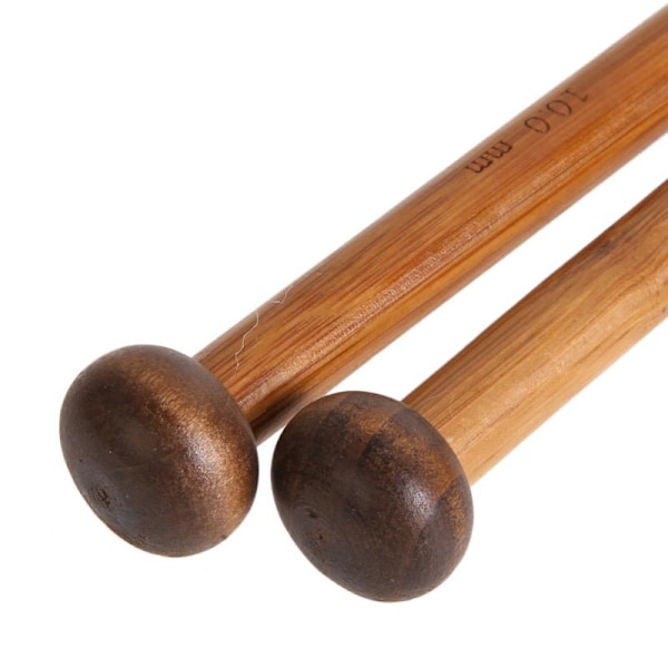 36 st 18 Storlekar Enkelspetsiga Karboniserade Bambustickor Hantverksverktygssats 35cm