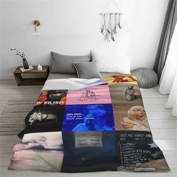 Billie Filt Air Conditioning Filt Eilish Merch Album Omslag Gåva Mjuk Varm För Säng Soffa Heminredning (Album Co-KDE46783 76x102cm 40x30in size