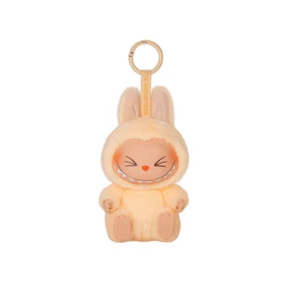 Halva priset-kampanj! 1-pack POP MART Labubu 2.0 The Monsters Spännande Macaron Plyschdockor Figurleksaker Blind Boxes yellow