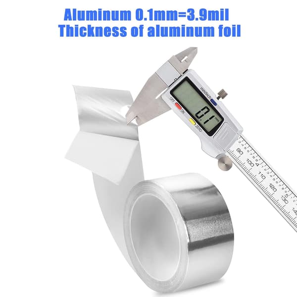 Aluminiumtejp, 5 cm x 20 m Folietejp (3,9 mil), Isolering A(FQ)