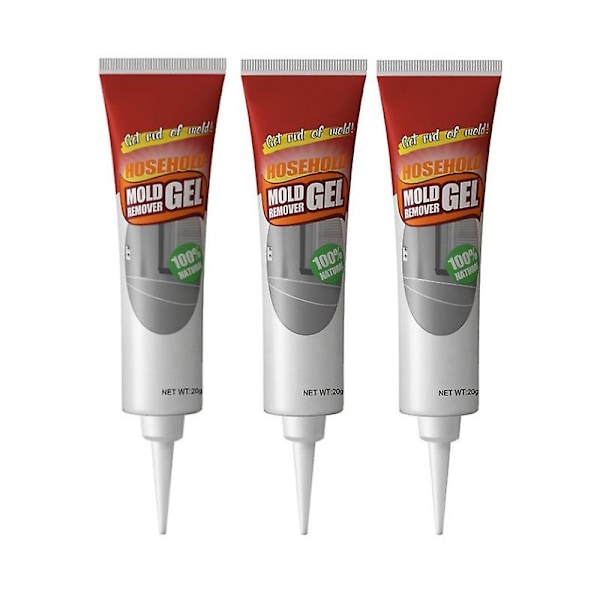 3-pack Mögelborttagningsgel Mögel Magisk Borttagare Hem Vägg Kakel Glas Lim Rengöring 20g