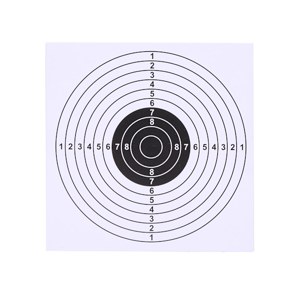 100 stk. 14*14cm Målskive Papir for Bue og Pil Skyting Jakt Trening (Hvit)