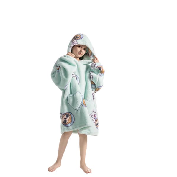 Flanellfilt för barn 75 cm, varm tröja för kalla dagar – Space Sloth Space Sloth