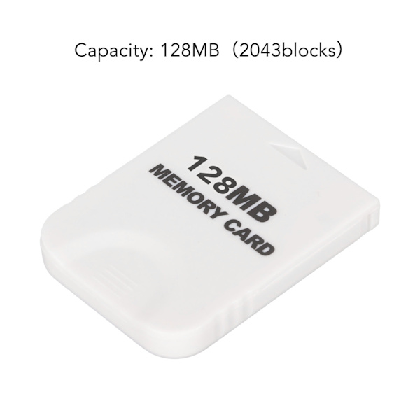 Wii-muistikortti, nopea Plug and Play -valkoinen pelimuistikortti pelikonsolilisävarusteille 128 Mt (2043 lohkoa)