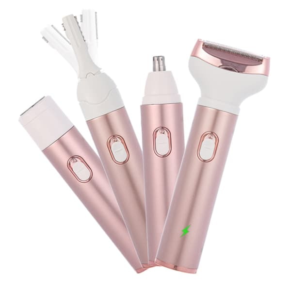 4-in-1 Sähköinen naisten parranajokone, märkä ja kuiva, kivuton epilaattori, USB, vedenkestävä