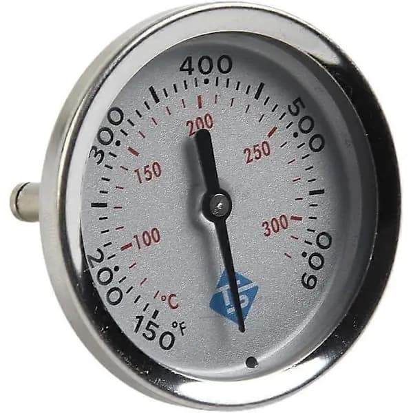 Erstatningstermometer til Weber kulgrill, rustfrit stål, nøjagtig temperaturovervågning, sølv