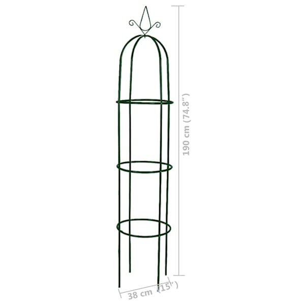 vidaXL Växttorn 2-pack Green Green