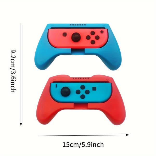 Switch Controller Greppfodral – Halkfritt Skyddsfodral för Switch & OLED Red+Blue