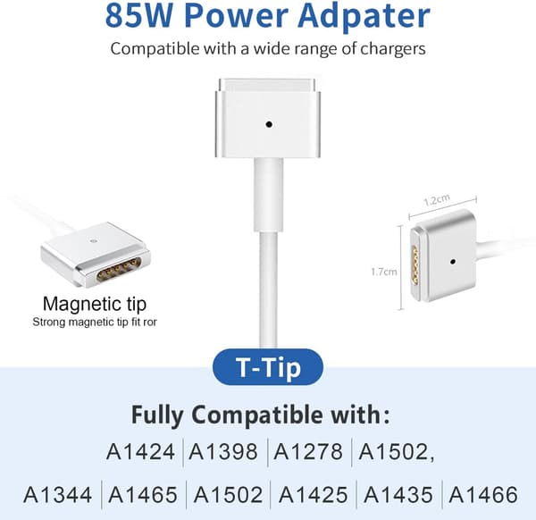 85W Magsafe 2 oplader til Apple Macbook Pro 13\" 15\" 17\"