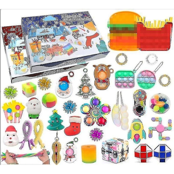 Julekalender med Fidget Toys - Stressreduserende Fidget Leksaker i Blind Box for Barn 16