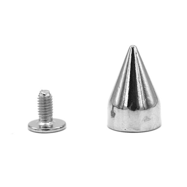 Spetsiga nitar silverfärgade Silver silver