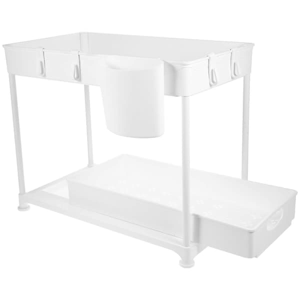 Udtrækkelig bogreol, moderne design, 35x19 cm, sort, 1 sæt