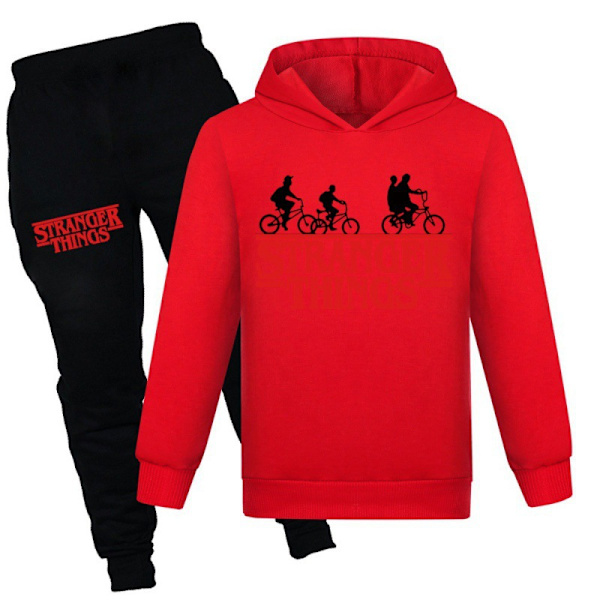 Stranger Things Hettegenser Genser Pullover Høst/Vinter pink 110cm