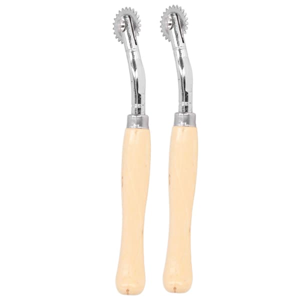 2 ST Spårhjul Stark Presskraft DIY Spårhjul Sömnad Rostfritt Stål Rulle för Tygpapper{F3}