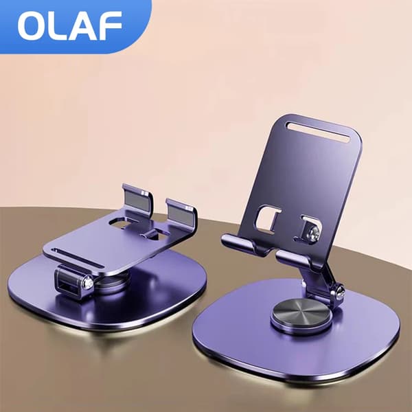 Roterende Bordtelefonholder til Samsung iPhone iPad Universal Mobil Tablet Mount purple