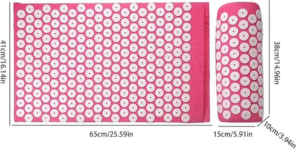 Kroppsmassasjematte – 100 % bomull ABS 65x41cm 540g | Spikermatte red