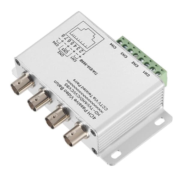 UTP 4-kanals passiv video balun transceiver