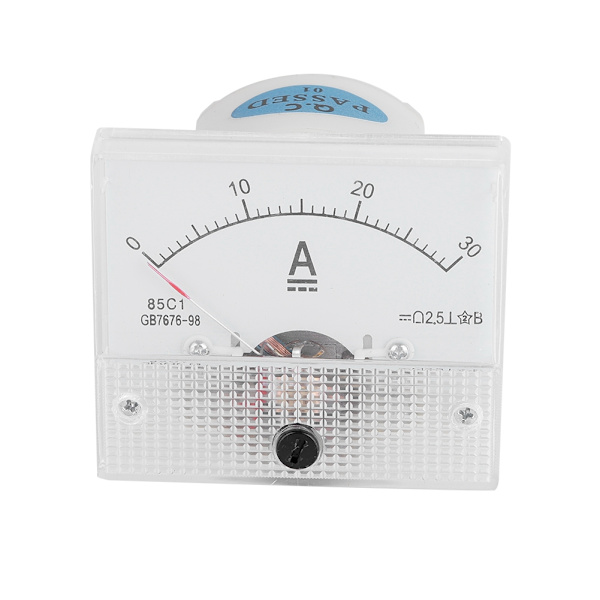 DC 0-30A DC Analog 85C1 Ström- och Spänningsmätare 2.5 Noggrannhet Spänning Analog Voltmeter Panel
