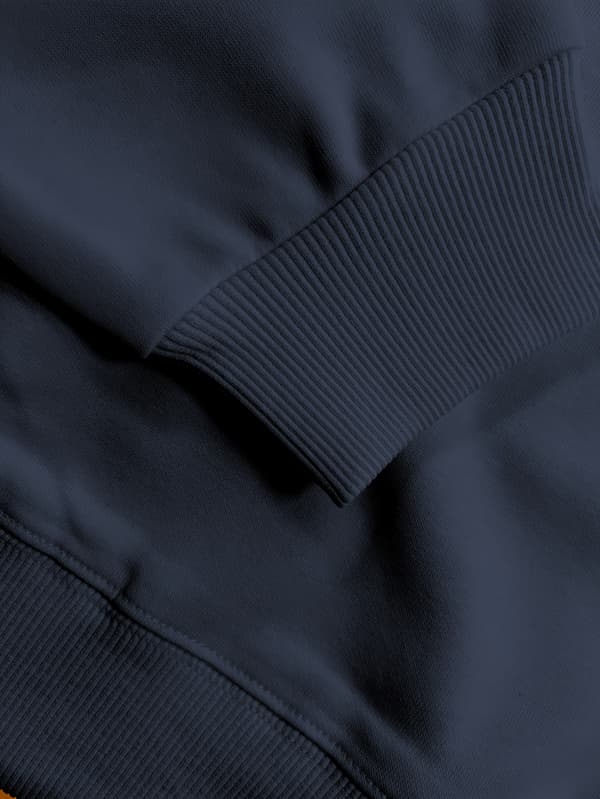 THINGER STRANGS grafisk sweatshirt med rund hals til mænd Navy Blue S