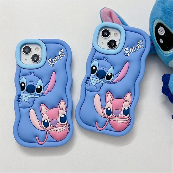 Söt Lilo & Stitch-tema Mjuk Silikonfodral för iPhone 6/7/8/SE/XR/11/12/13/15 11