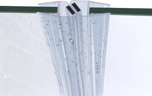 Magnetisk duschdörrstätning 180° 8mm 220cm Set - Magnetisk duschdörrstätning Magnetisk 180 grader 8MM (2,2 meter lång) ett par