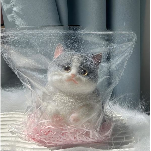 Stor Taba Squishy Katt, Taba Katt Squishy Klämleksaker, Bedårande Squishy Katt, Squishy Gummikatt, för Fest och Födelsedag Eller Jul (Grå)