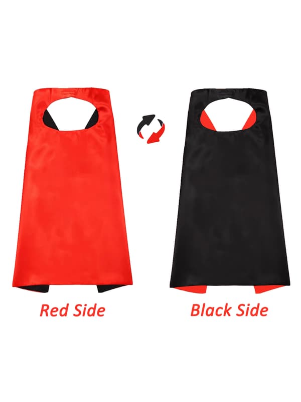 Superheltkapper og masker for barn, rollespillkostymer, Halloween-festutstyr, gutter og jenter utkledning Red One-size