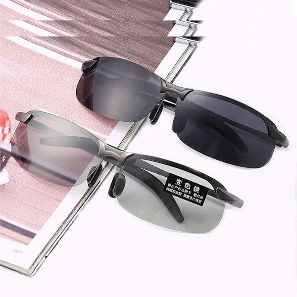 Väriä vaihtavat aurinkolasit ulkoiluun, pyöräilyyn, saareiluun gun frame - color gray