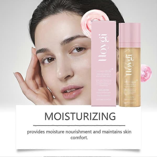Sunglaze Sheer Setting Mist Solcreme SPF50 Langvarig Beskyttelse Solcreme til Kvinder Piger 1pc