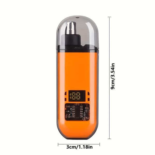 Professionel USB Genopladelig Næsehårstrimmer til Mænd og Kvinder med Digitalt Display, Dobbeltblad, Lang Batterilevetid CS