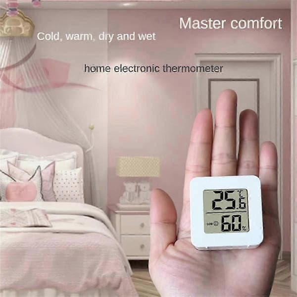 10X Mini inomhustermometer LCD digital temperatur rumshygrometer mätare sensor fuktighetsmätare Hem_Kvalitetspresenter{f3}