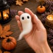 Adoptera en liten spökpresentförpackning, söt nyhetsförpackning för små presenter och Halloween