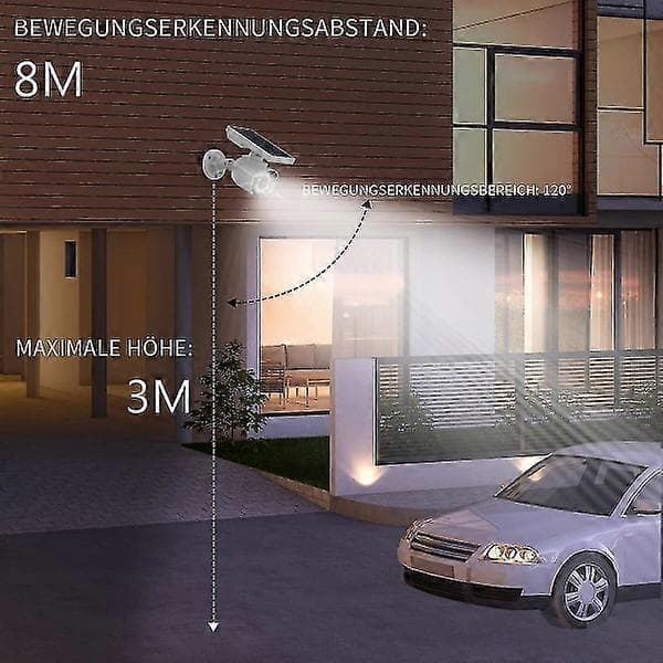 Utomhus Solcellslampor Led Solcellsdriven Vit Vägglampor Väggmonterade Lampor Med Rörelsesensor Vattentät Säkerhet -Sy