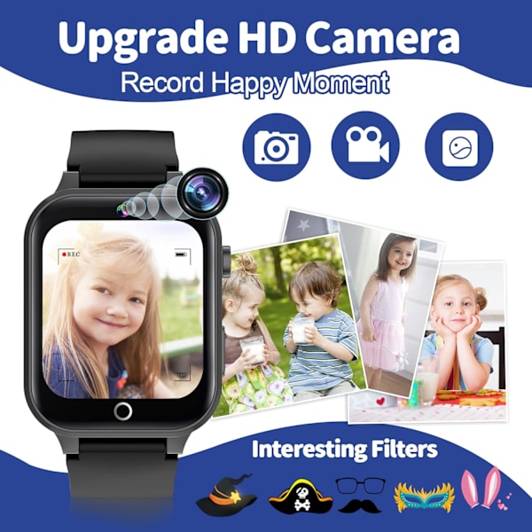 Smartwatch til børn med 26 spil - HD-kamera & videoafspiller, MP3-musik