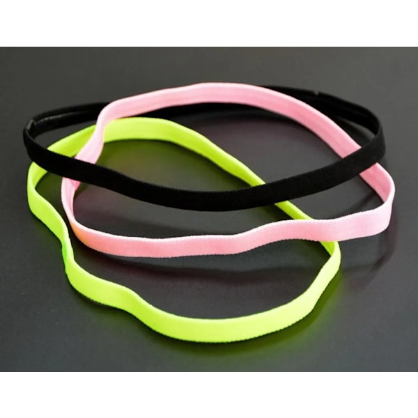 12x Färgglada Hårband Sport Pannband Svettband Fitness Jogging Tennis Löpning Svett Hårband