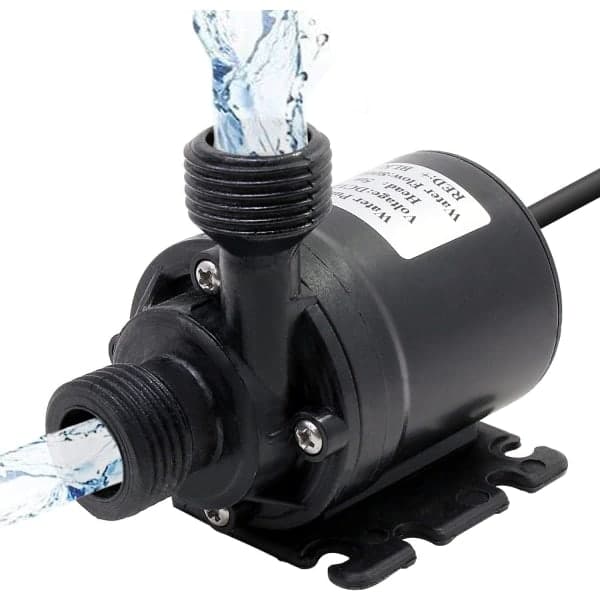 Cirkulationspumpe DC 12V 800L/H 5M Vandcirkulationssystem Sort 1 stk(FQ)