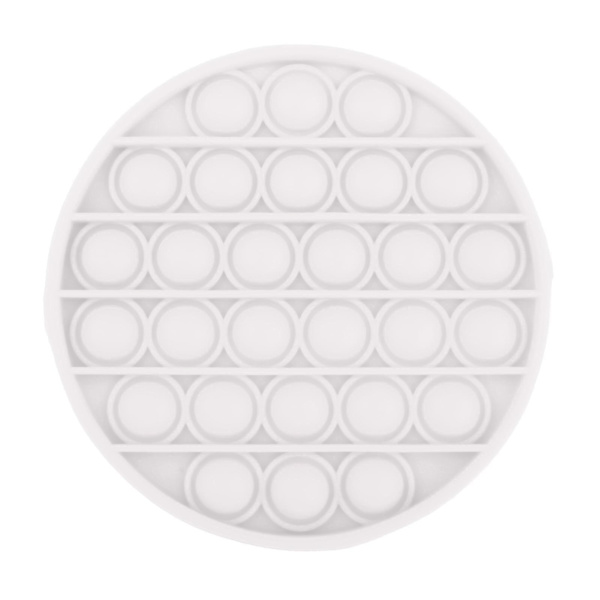 Bubble Popping Push Press Fidget Sensorisk Leksak Stressavlastare Olika Färger Rund Vit
