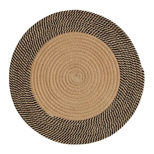 Jutematte rund, naturfiber av jute 75 cm