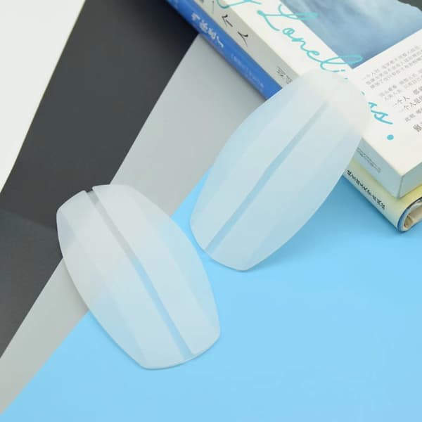 Par silikon-BH-stroppputer, Ultra-Fit sklisikre smertelindrende skulderputer, 9x 5cm BH-stroppholder{F3}