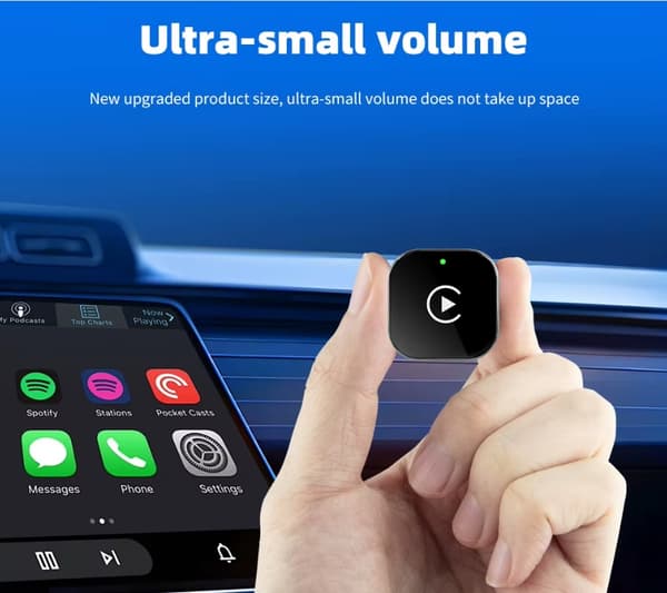 2-i-1 Trådlös CarPlay-adapter och Android Auto Trådlös Adapter – Smart Mini Box USB-dongel med Plug & Play och Snabb WiFi-anslutning{F3}