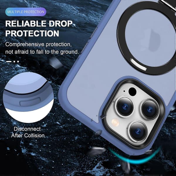 Magnetisk Ring Stand Case til iPhone 14 Pro Max PC+TPU Case Kompatibel med MagSafe Multicolor Multicolor Style D